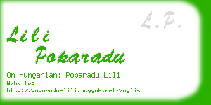 lili poparadu business card